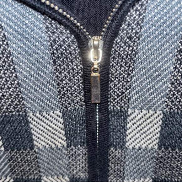 LUXTON XL ZIPPED UP NAVY BLOCK -REPEAT ACRYLIC - Picture 4 of 12